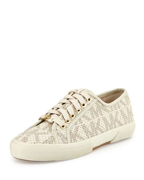 michael kors shoes white flowers shoelaces|Michael Kors white sneakers sale.